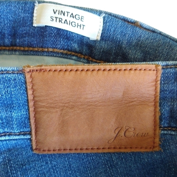 J. Crew Vintage Straight Jeans High Rise Medium Wash Classic AN022 PETITE - Picture 9 of 10